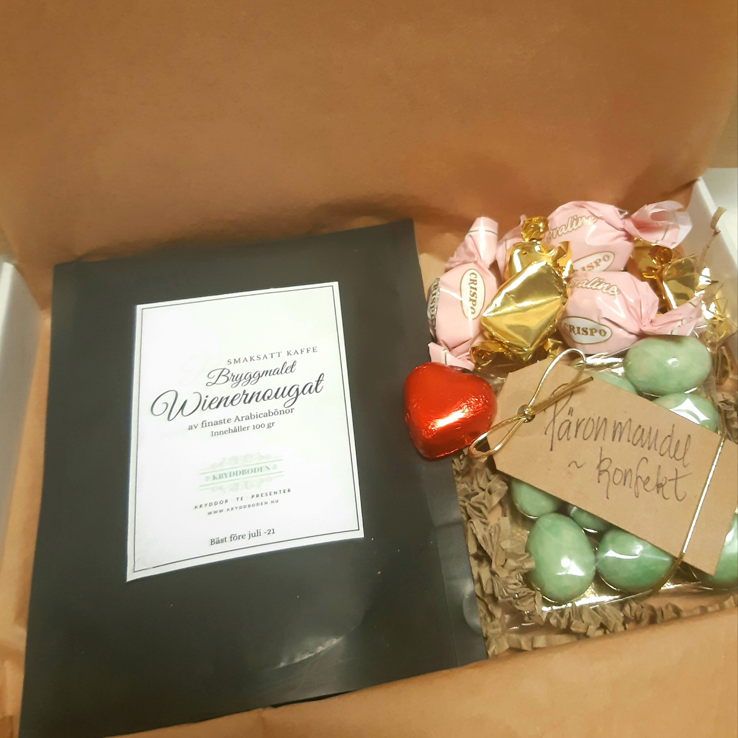 Wienernougatkaffe & praliner till en vän