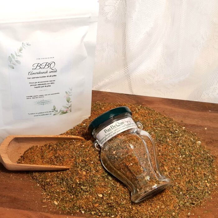 BBQ är en fantastisk god grillkrydda med rund fyllig smak som ger en amerikansk ”touch” på kött och grönsaker.