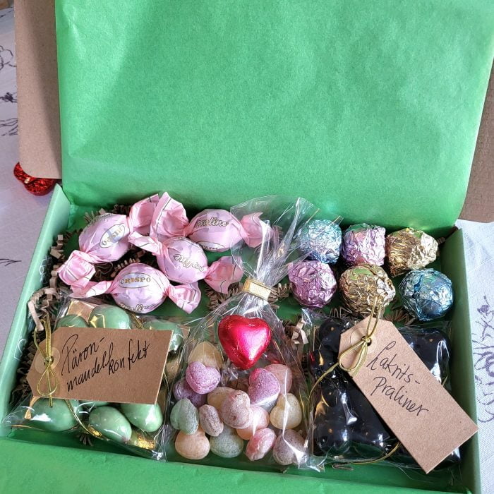 Skicka lyxigt pralinbrev till en vän