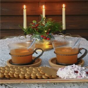 Glögg, pepparkakor och levande ljus